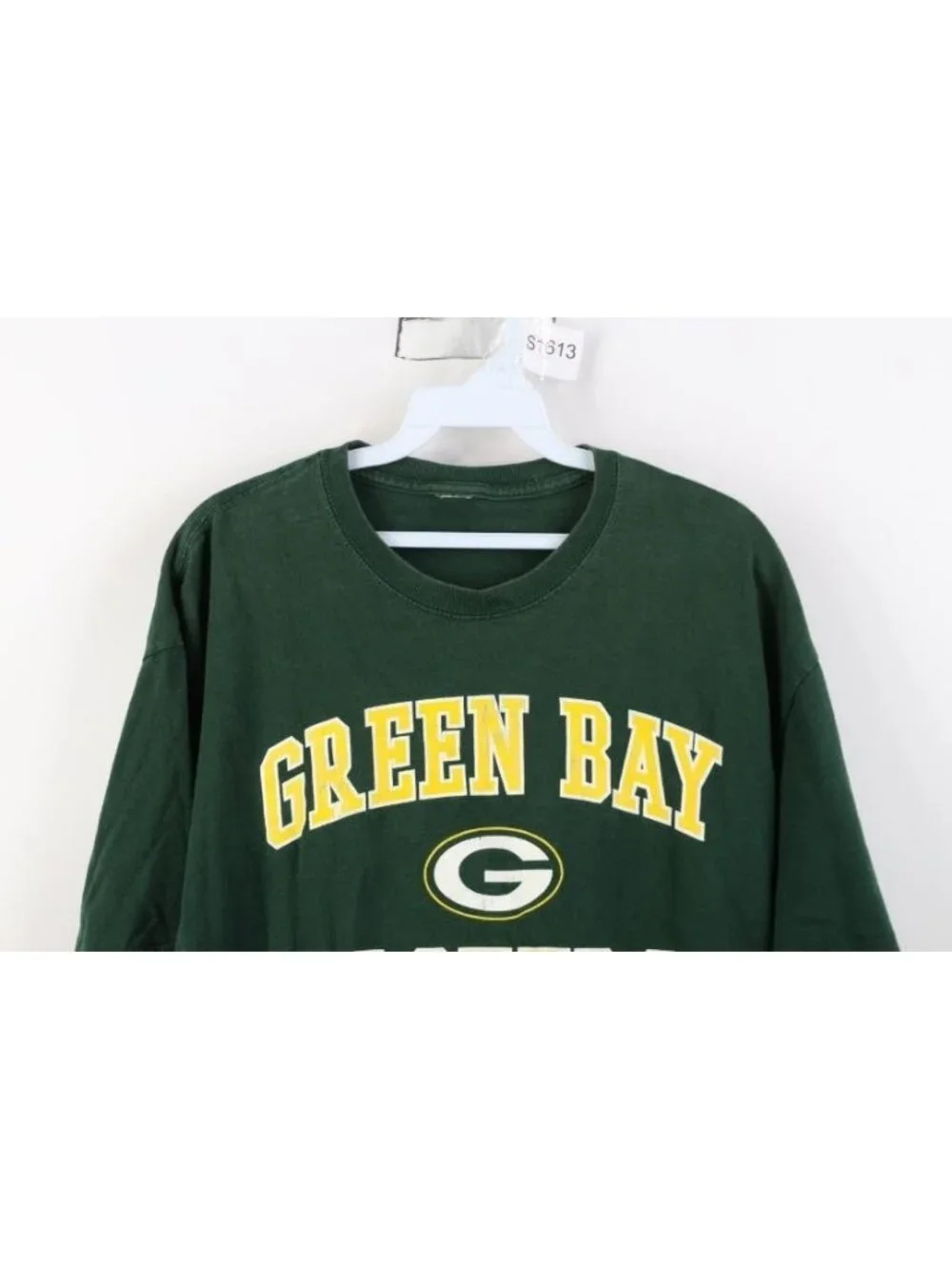 Vintage 90s Mens Large Faded Green Bay Packers Football Short Sleeve T-Shirt